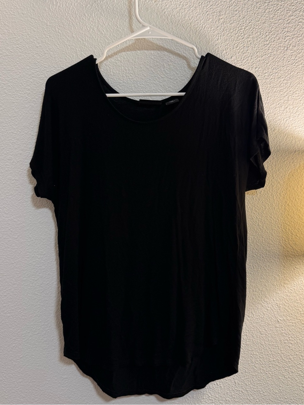 Adrienne Vittadini Black Scoop Neck Short Sleeve Tee